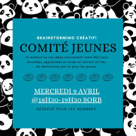 Comité jeunes - 9 avril @18h30-19h30 SORB item