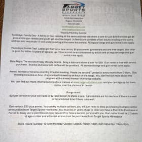 5 single use range passes at Target Sports item