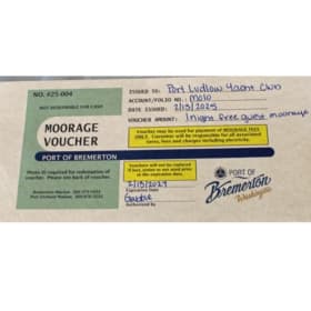 Bremerton Marina One Night Moorage item