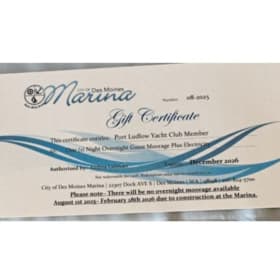 Des Moines Marina Overnight Moorage item