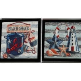 By The Sea Diamond Painted Framed Set item