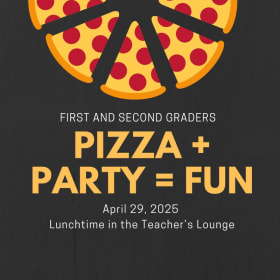 Pizza Lunch in the Teacher's Lounge - Mrs. Barta item