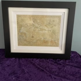 Lot# 50; Framed map of Puerto Rico item