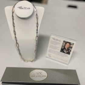 JWR Jewelry Two-Tone Paperclip Sterling Silver/Gold Plated item