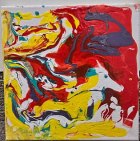 Square Yellow + Red item