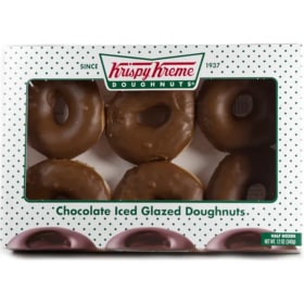 6 Chocolate Iced Glazed Doughnuts item