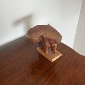 #6 Togo Wooden Sculptures - Elephant with Small Tray item