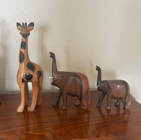 #5 Togo Wooden Sculptures - Safari Animals item