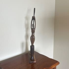 #8 Togo Wooden Sculpture - Woman Pounding Fufu item