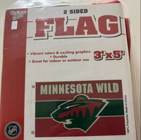 MN Wild Two Sided Flag item