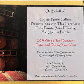 Crystal Basin Cellars item