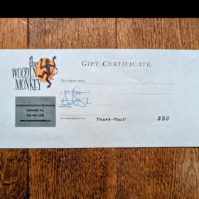 $50 Gift Card to the Wooden Monkey item