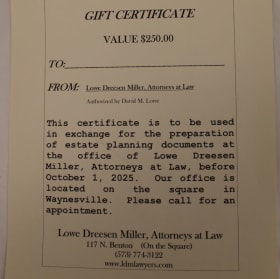 “Be Prepared” item