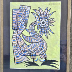 Rooster, watercolor on tissue Jose Illa Desetvin item