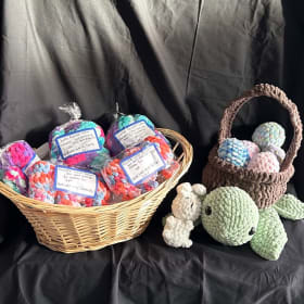 Lot #186 Blank Spot Designs Custom Crochet basket Value $87 item