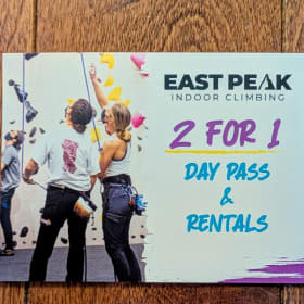 East Peak Indoor Climbing "2 for 1" Day Pass #1 item