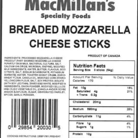 MOZZA STICKS item