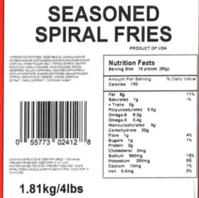 SEASONED SPIRAL FRIES item