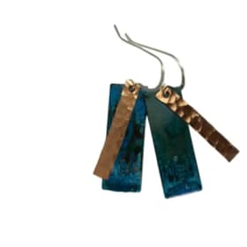 Hammered Copper Earrings with Secret Word (see description) item