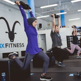Private fitness class + party with food, drink, and swag item