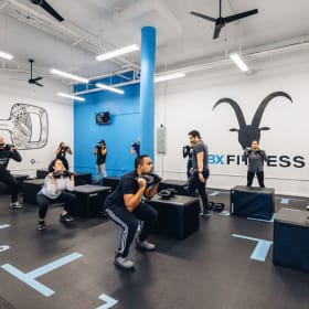 Private fitness class + party with food, drink, and swag item