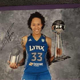 Seimone Augustus Autographed Photo with WNBA Championship & item