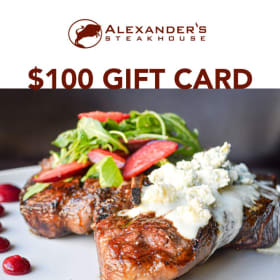 $100 GIFT CARD ALEXANDER’S STEAKHOUSE item