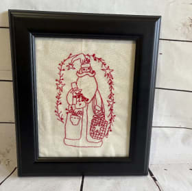 Embroidered Framed Art-St. Nick item
