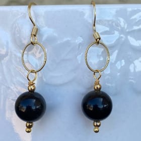 51) Blue Tiger Eye Necklace & Earrings item