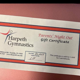 Harpeth gymnastics PNO item