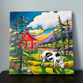 Tableau sur bois de l'artiste peintre Chantal Gingras item