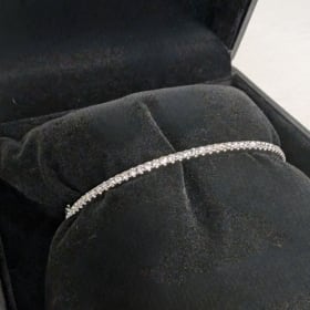 Exquisite 18kt White Gold Diamond Bangle-Boone & Son's item
