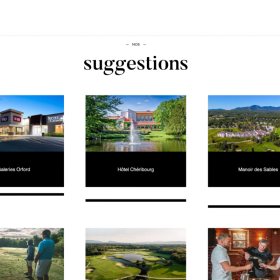 b- Site web : Page d'accueil / Nos suggestions - 1 an item
