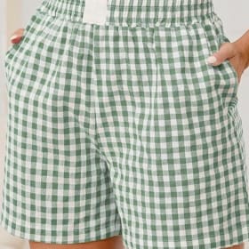 Green Gingham Shorts item