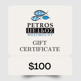 PETROS WESTMOUNT GIFT CERTIFICATE - Value: $100 item