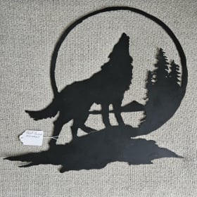 Ken's Rough Naturals - $125 Custom Metal Wolf Scene item