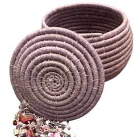 Hand Crafted Pine Needle Basket item