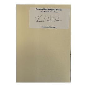 Signed "First Among Equals" Book, Kenneth W. Starr item