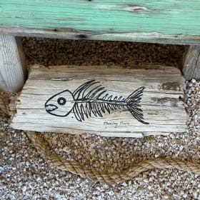 Painted Driftwood Series Biennale Painted Fish item