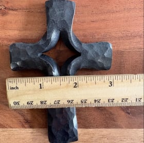 Hand Forged Metal Cross, Large item