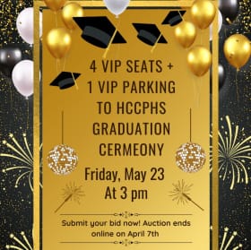 4 VIP Seats to Graduation + 1 VIP Parking item