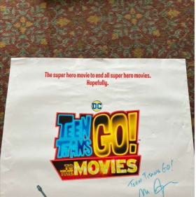 TEEN TITANS GO! TO THE MOVIES (2018) POSTER SIGNED 27x40 D/S item