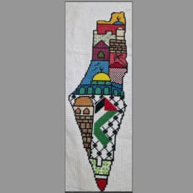 Embroidery: Map of Palestine by Manal Zaidan item