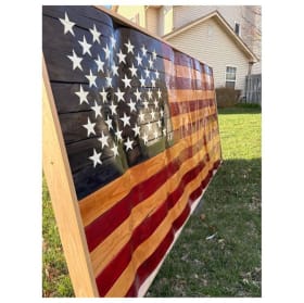 Hand Carved American Flag item