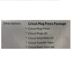 Cricut Mug Press Package item