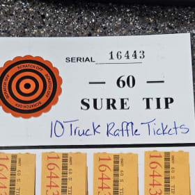 Truck Raffle 60 Tip Jar Serial # 16443 item