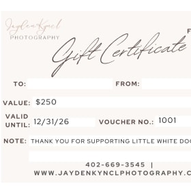 65. Jayden Kyncl Photography Gift Certificate* item