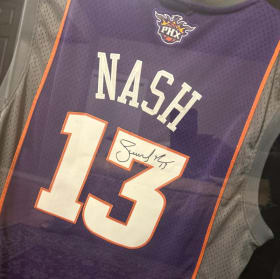 Framed Autographed Steve Nash Jersey item
