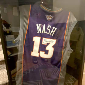 Framed Autographed Steve Nash Jersey item