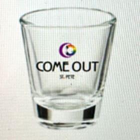 Come OUT St Pete Shot Glass item